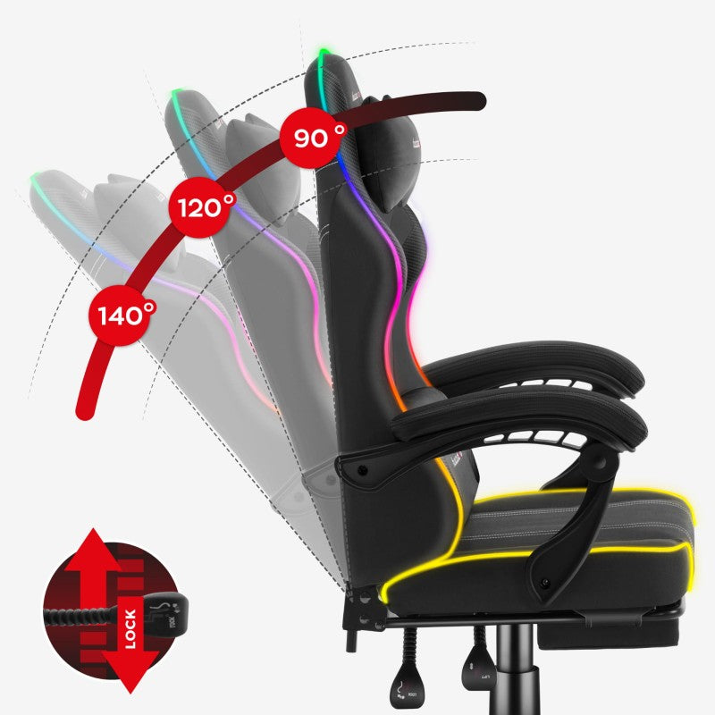 Gaming stolica Huzaro Force 3.7 RGB Black - slika 3
