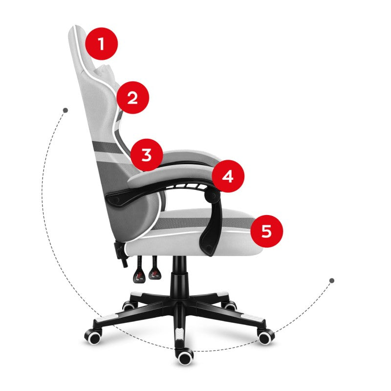 Huzaro Force 4.4 White Mesh gaming stolica - slika 12