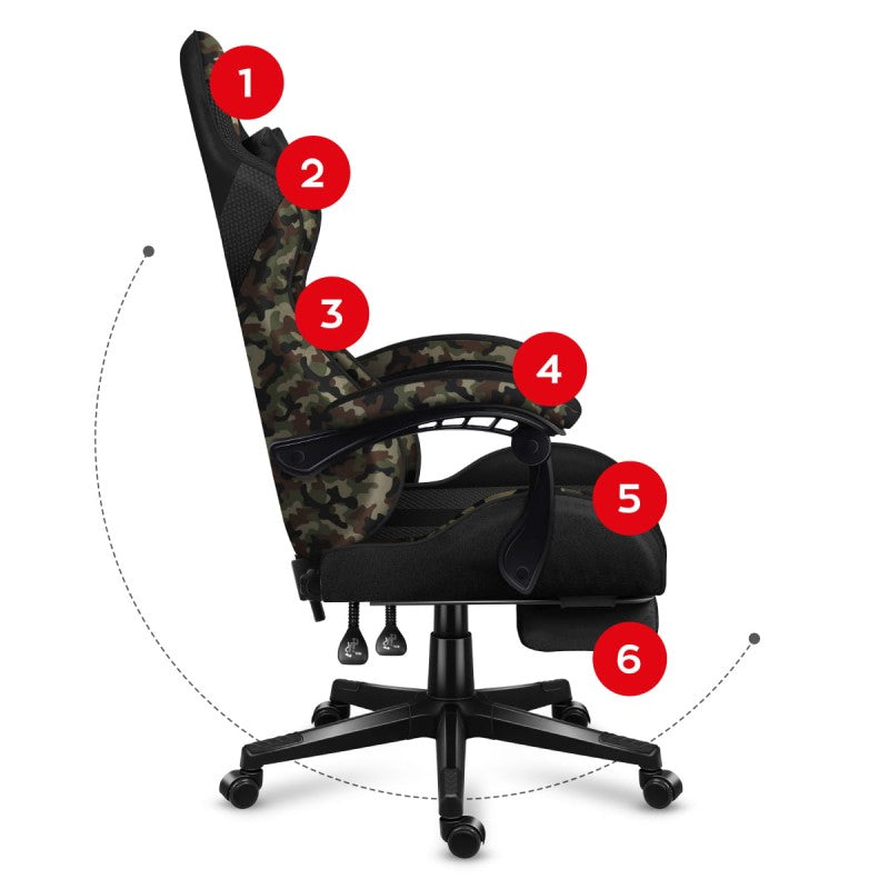Huzaro Force 4.7 Camo Mesh Gaming stolica - slika 14