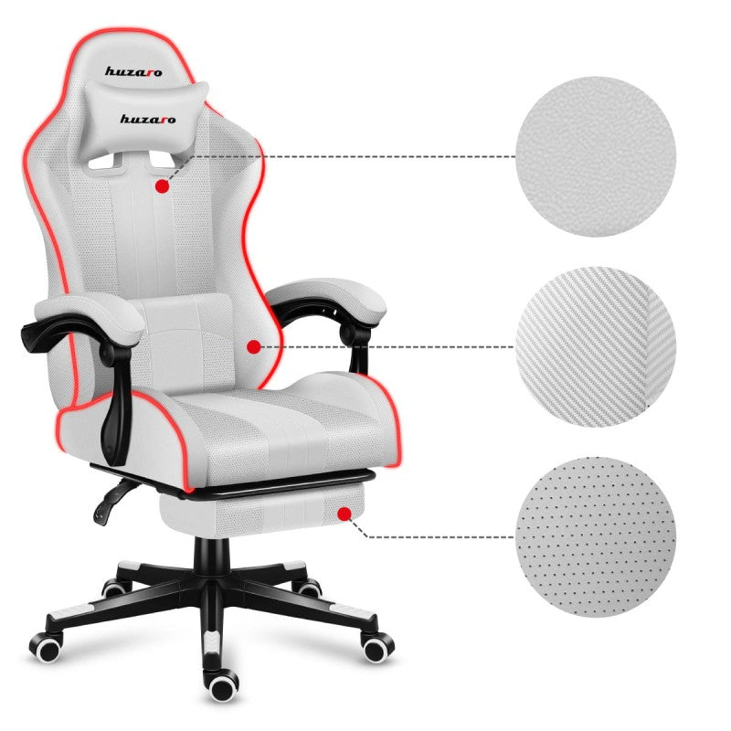 Gaming stolica Huzaro Force 4.7 RGB White - slika 17