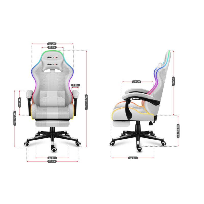Gaming stolica Huzaro Force 4.7 RGB White - slika 20