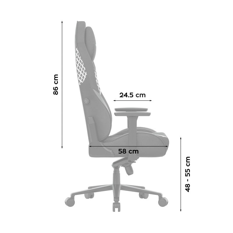 Huzaro Force 8.3 Carbon Black Suede gaming stolica - slika 12
