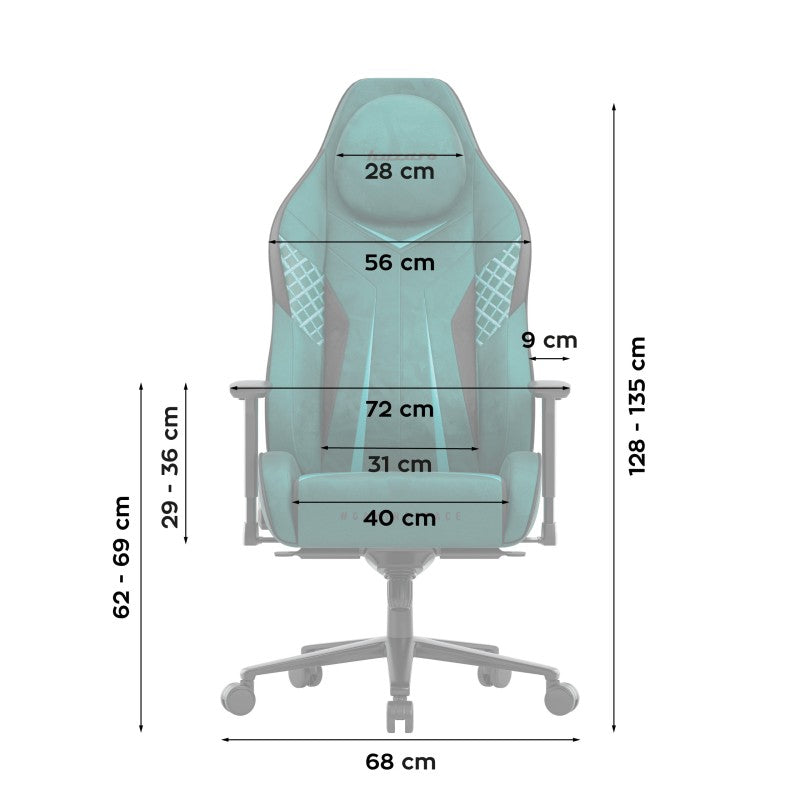 Gaming stolica Huzaro Force 8.3 Green Suede - slika 10