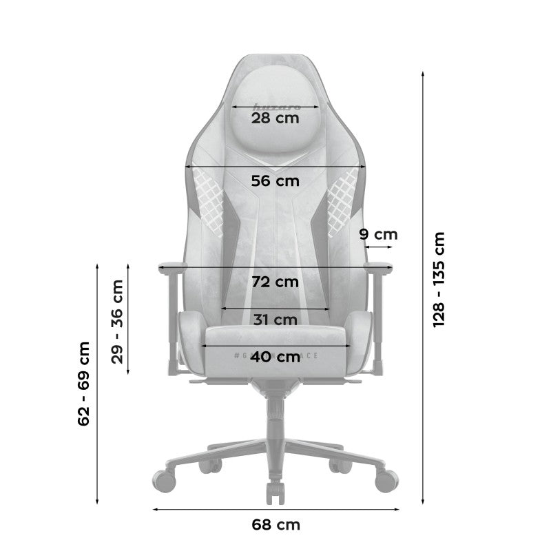 Gaming stolica Huzaro Force 8.3 Grey Suede - slika 9