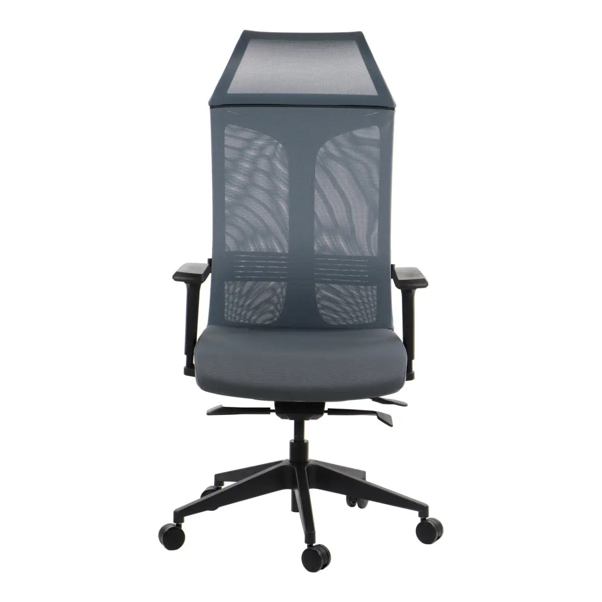 Slika prikazuje ergonomsku uredsku stolicu, točnije gaming stolicu Ryder. Ima moderan dizajn s mrežastim naslonom za leđa za prozračnost i udobnost, zajedno s podesivim naslonima za ruke. Stolica je uglavnom sive boje i montirana je na bazu s kotačićima za laku mobilnost.