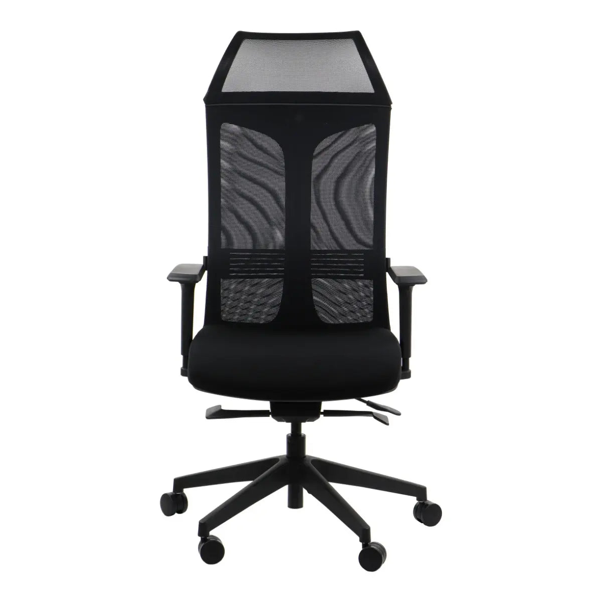 Slika prikazuje model gaming stolice pod nazivom "Ryder." Ova ergonomska radna stolica dizajnirana je za udobnost tijekom dugih sesija igranja ili rada. Ima elegantan crni dizajn s mrežastim naslonom za leđa za prozračnost i podesivim naslonima za ruke, pružajući i potporu i stil.