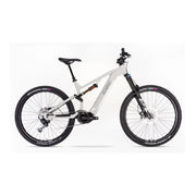 Sivi gorski električni bicikl Econo Pantera C9 160, bočni pogled na potpuno ovješeni e-mtb model