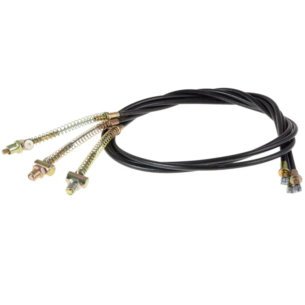Crni kabel prednje kočnice za električni skuter Veleco ZT16 s metalnim priključcima i oprugom