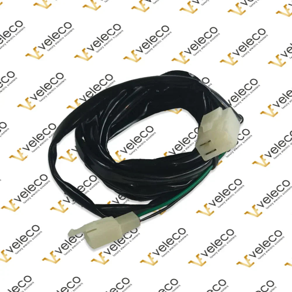 Crni kabel za napajanje električnog skutera Veleco Advena s bijelim konektorima
