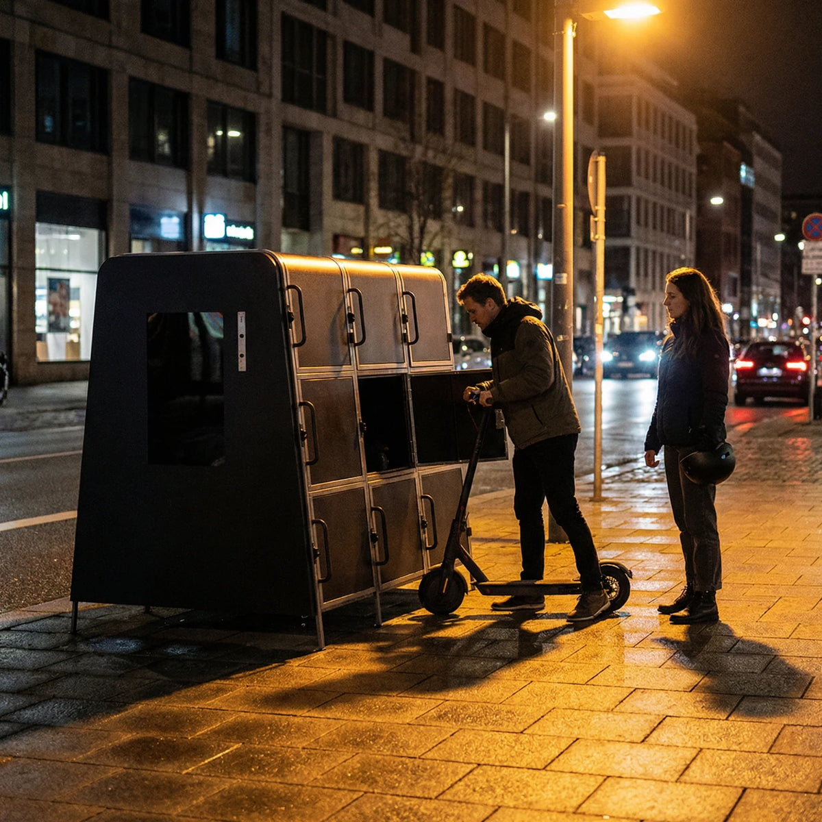 Kaluu scooter box vanjski ormarić za punjenje i spremanje električnog romobila noću na ulici
