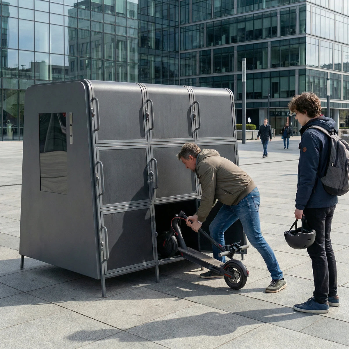 Kaluu scooter box metalni ormar za sigurno spremanje električnog romobila na otvorenom