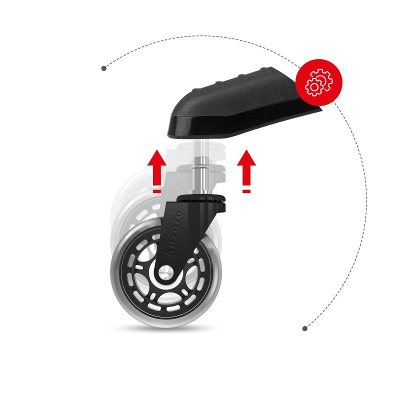 Huzaro Casters 2.0 Black kotačići za stolicu - slika 4