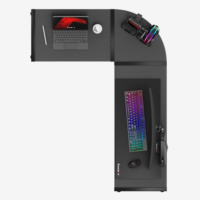 Huzaro Hero 6.0 Black 147 cm kutni gaming stol - slika 3