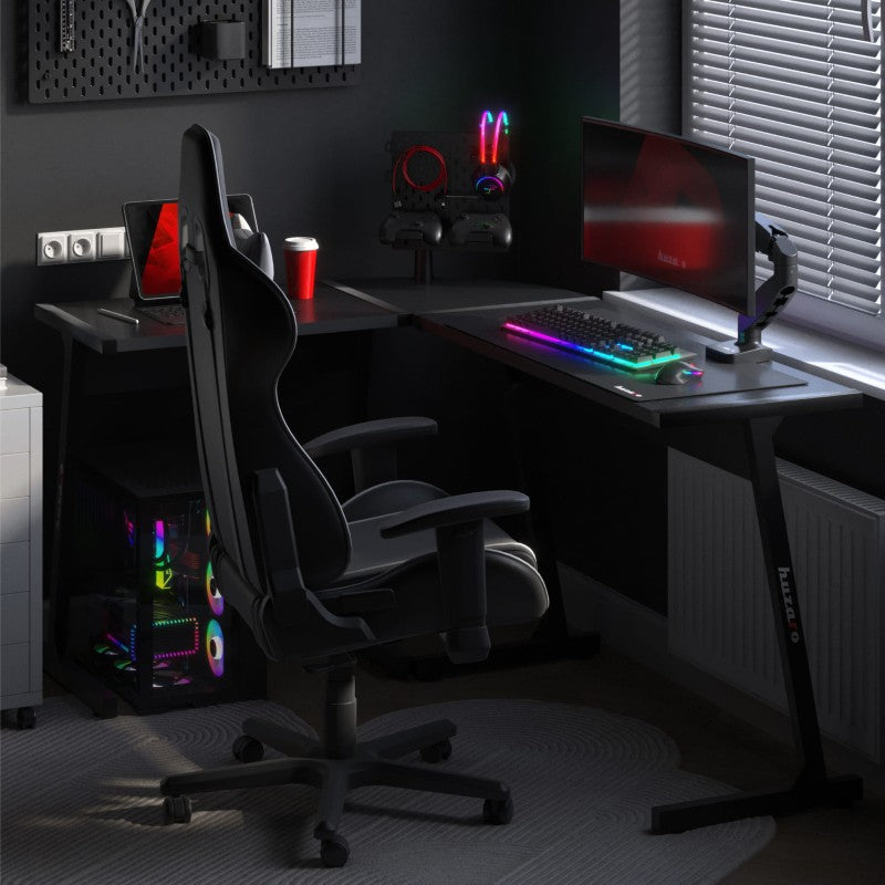 Huzaro Hero 6.0 Black 147 cm kutni gaming stol - slika 4