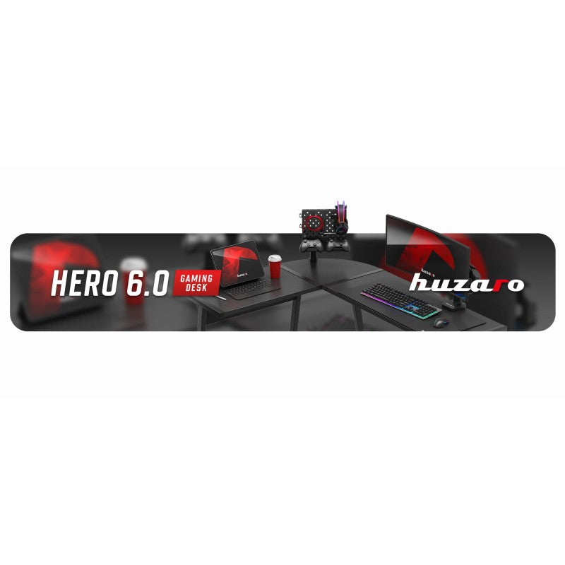 Huzaro Hero 6.0 Black 147 cm kutni gaming stol - slika 20