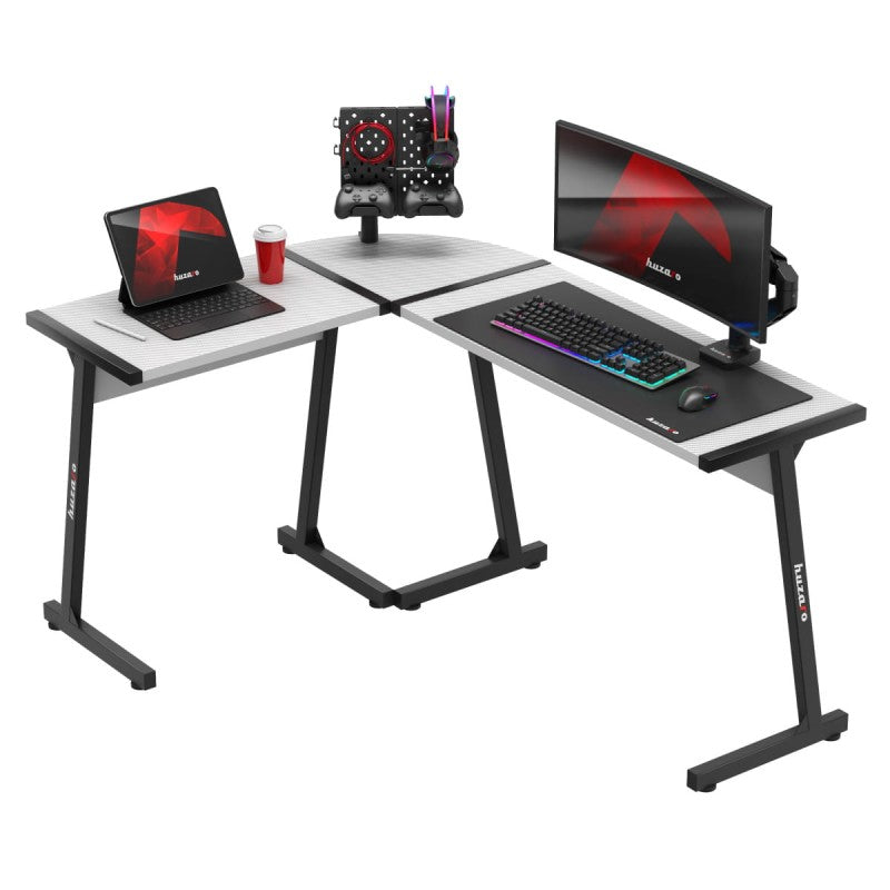 Huzaro Hero 6.0 White 147 cm kutni gaming stol - slika 1