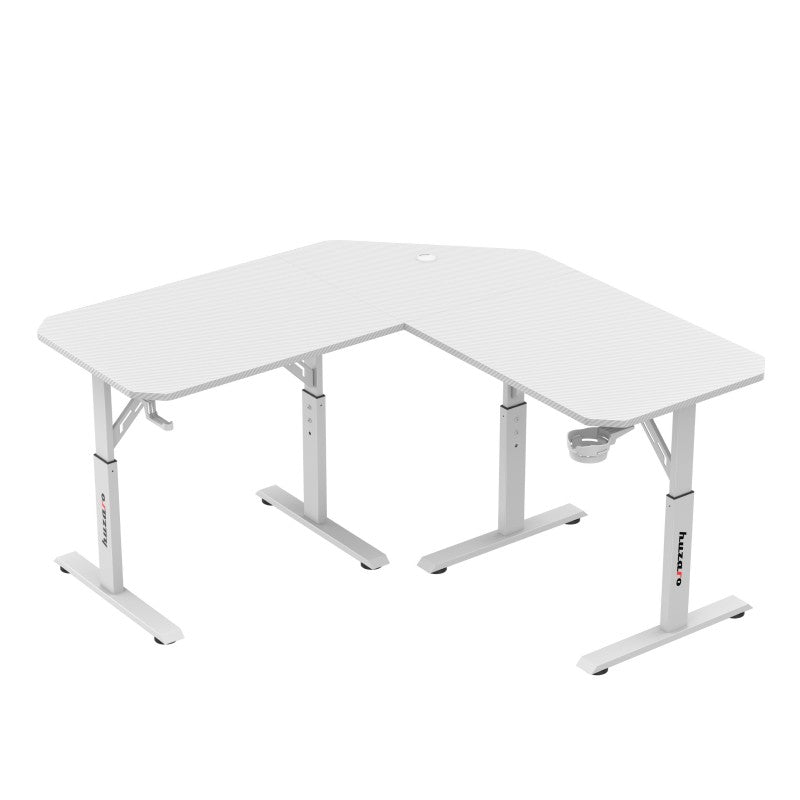 Huzaro Hero 7.3 White 140 cm podesivi kutni gaming stol - slika 2