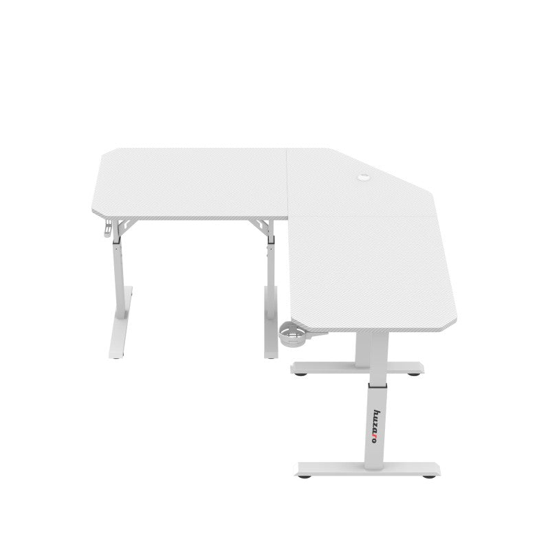 Huzaro Hero 7.3 White 140 cm podesivi kutni gaming stol - slika 3