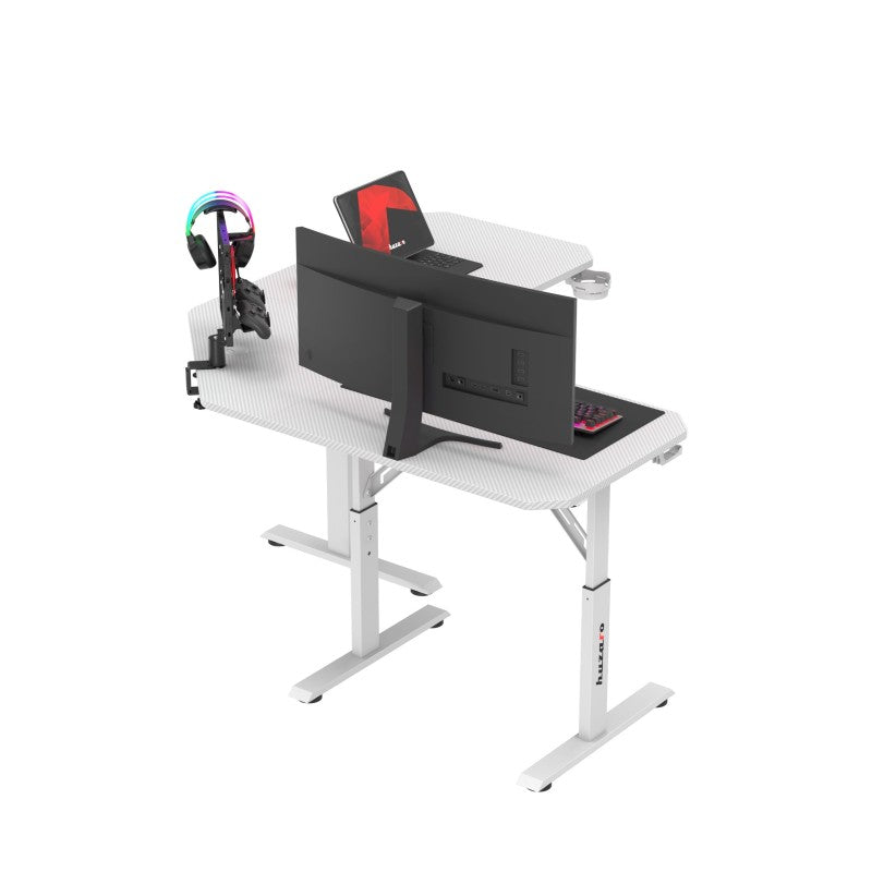 Huzaro Hero 7.3 White 140 cm podesivi kutni gaming stol - slika 6