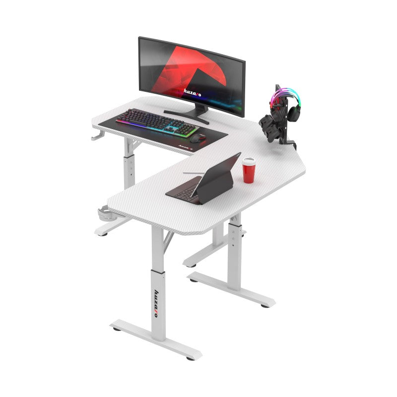 Huzaro Hero 7.3 White 140 cm podesivi kutni gaming stol - slika 8