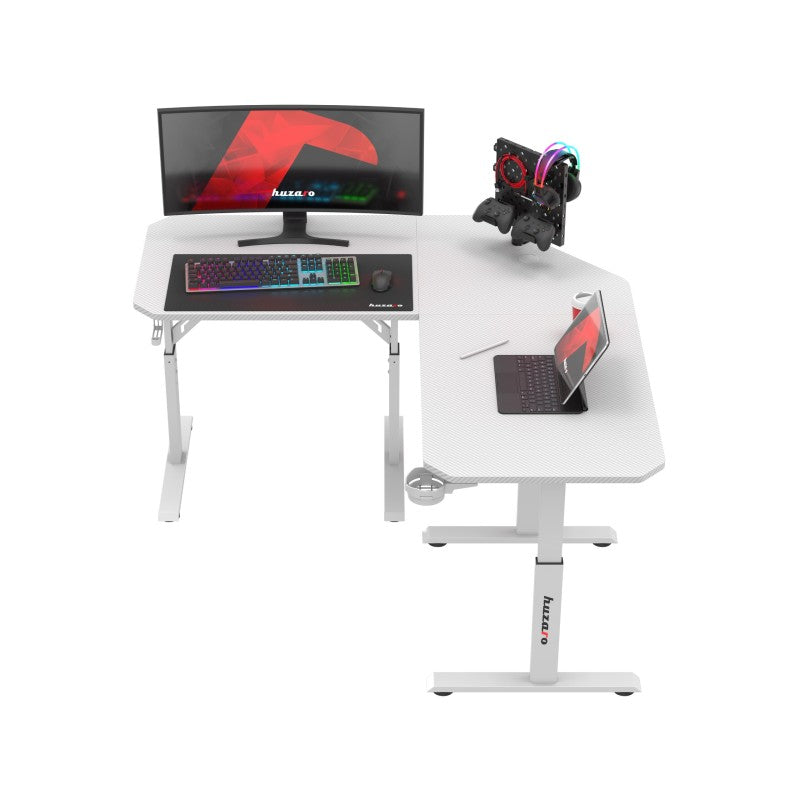 Huzaro Hero 7.3 White 140 cm podesivi kutni gaming stol - slika 18