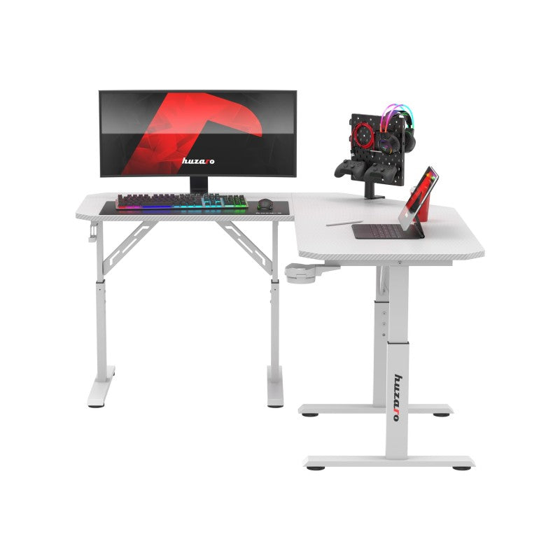 Huzaro Hero 7.3 White 140 cm podesivi kutni gaming stol - slika 20