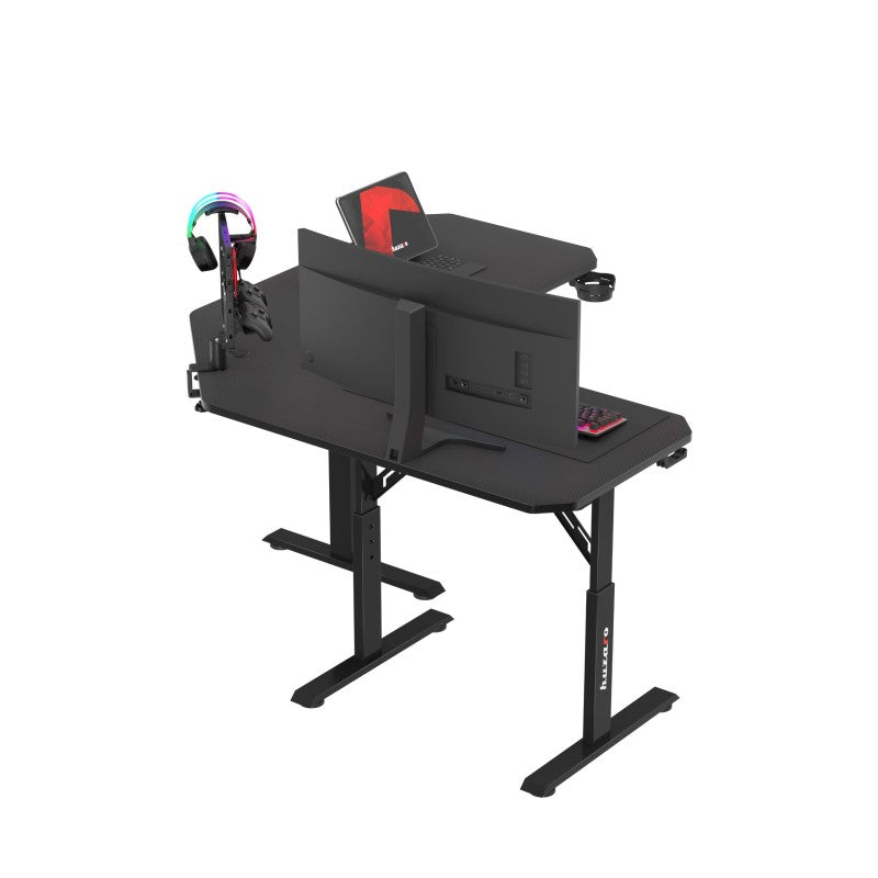 Huzaro Hero 7.3 Black 140 cm podesivi kutni gaming stol - slika 5