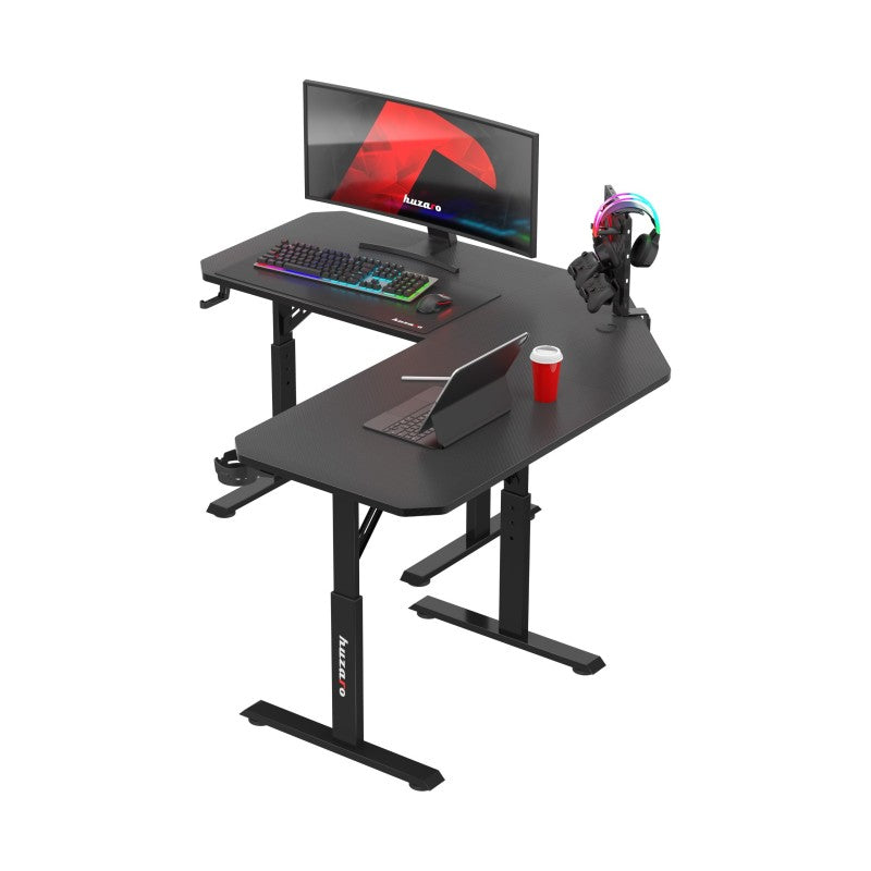 Huzaro Hero 7.3 Black 140 cm podesivi kutni gaming stol - slika 7