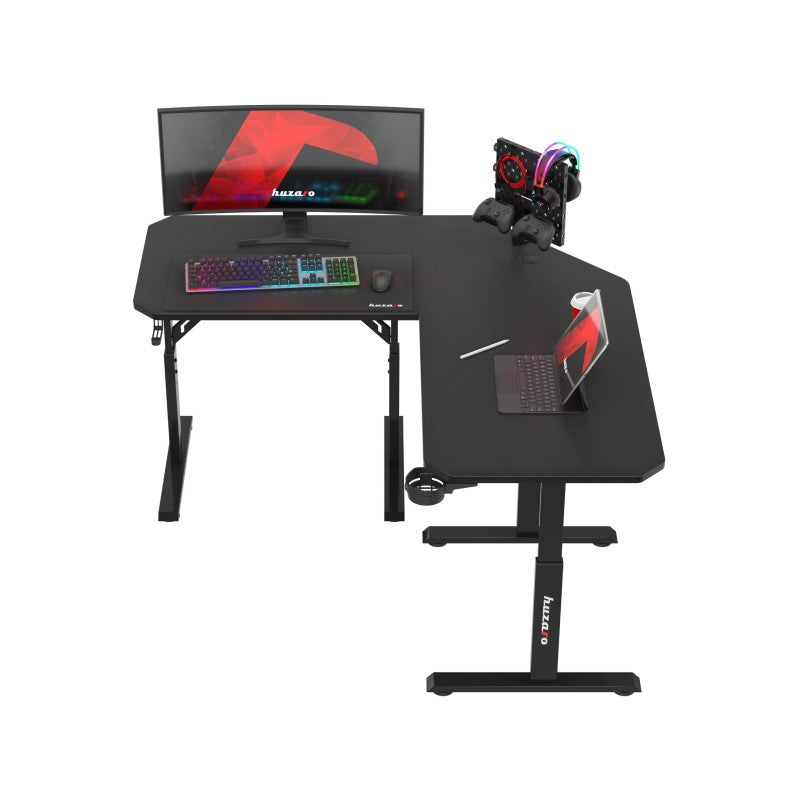 Huzaro Hero 7.3 Black 140 cm podesivi kutni gaming stol - slika 18