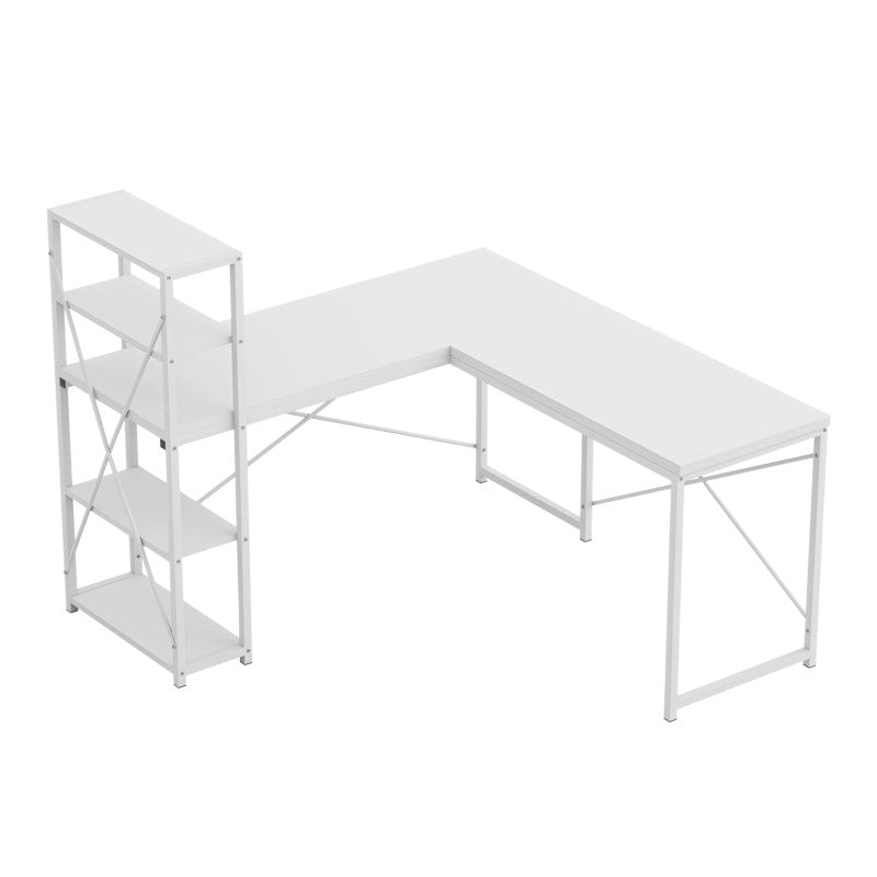 Mark Adler Kutni radni stol s policama Leader 5.9 White 145 cm - slika 2