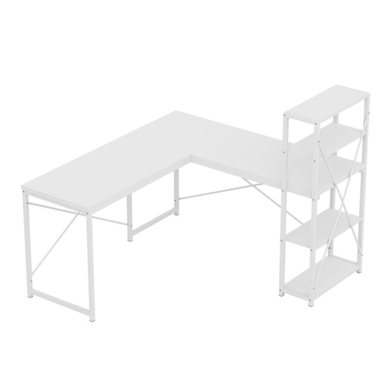 Mark Adler Kutni radni stol s policama Leader 5.9 White 145 cm - slika 14