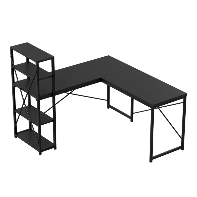 Mark Adler Kutni radni stol s policama Leader 5.9 Black 145 cm - slika 2
