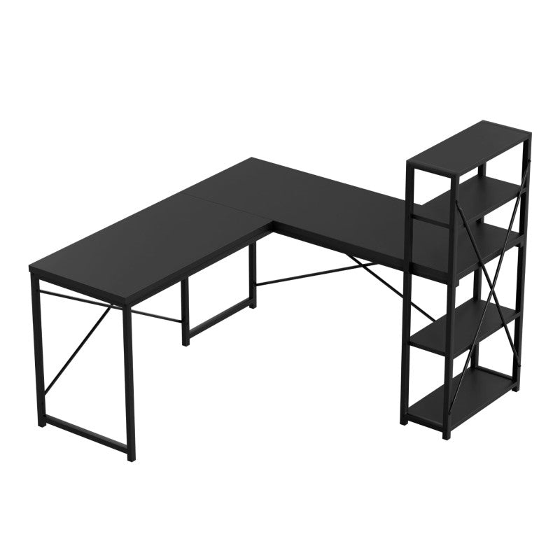 Mark Adler Kutni radni stol s policama Leader 5.9 Black 145 cm - slika 6