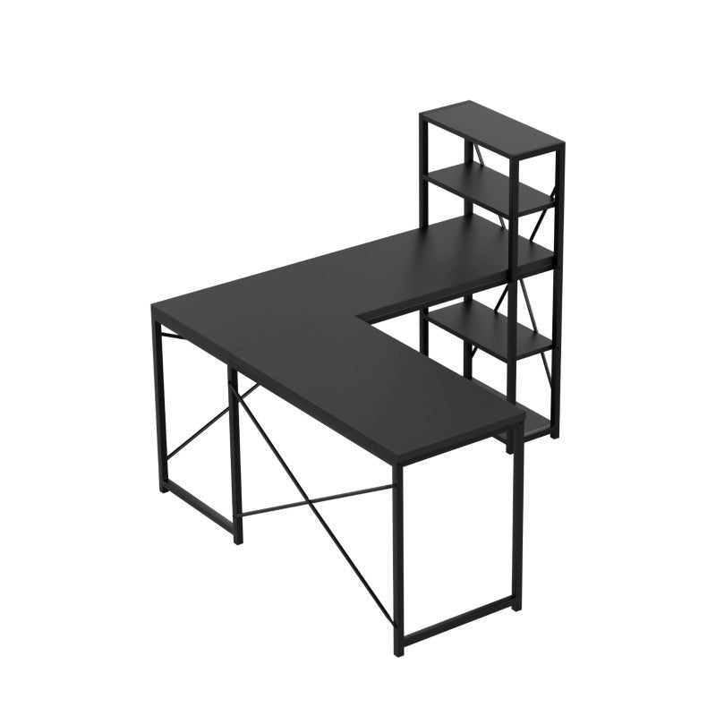 Mark Adler Kutni radni stol s policama Leader 5.9 Black 145 cm - slika 12