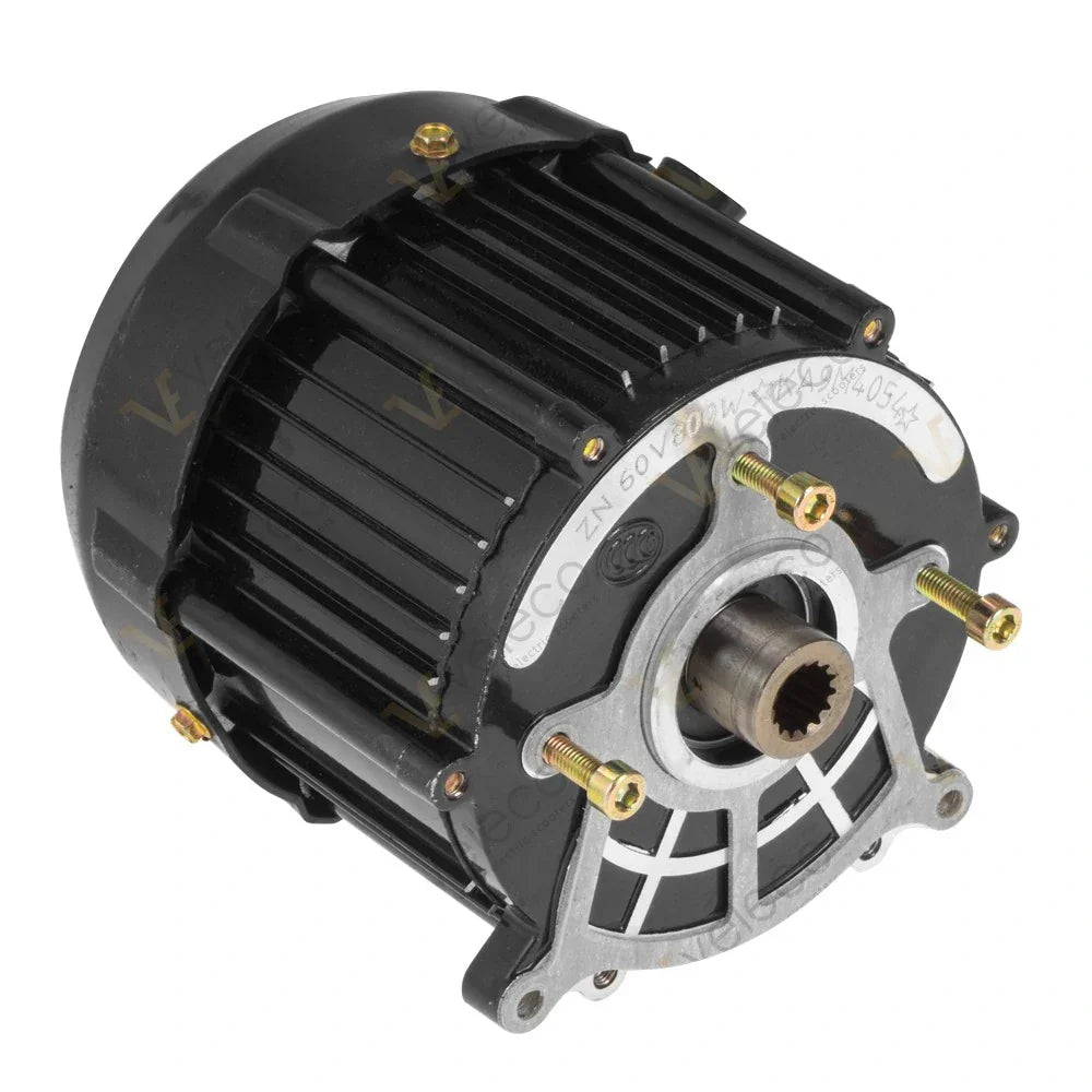 Električni motor za Veleco Cristal skuter, crni metalni motor od 60V 800W, pogled iz kuta