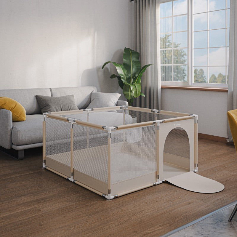 Dječja ogradica za igru Cozy 20 bež - 130 cm