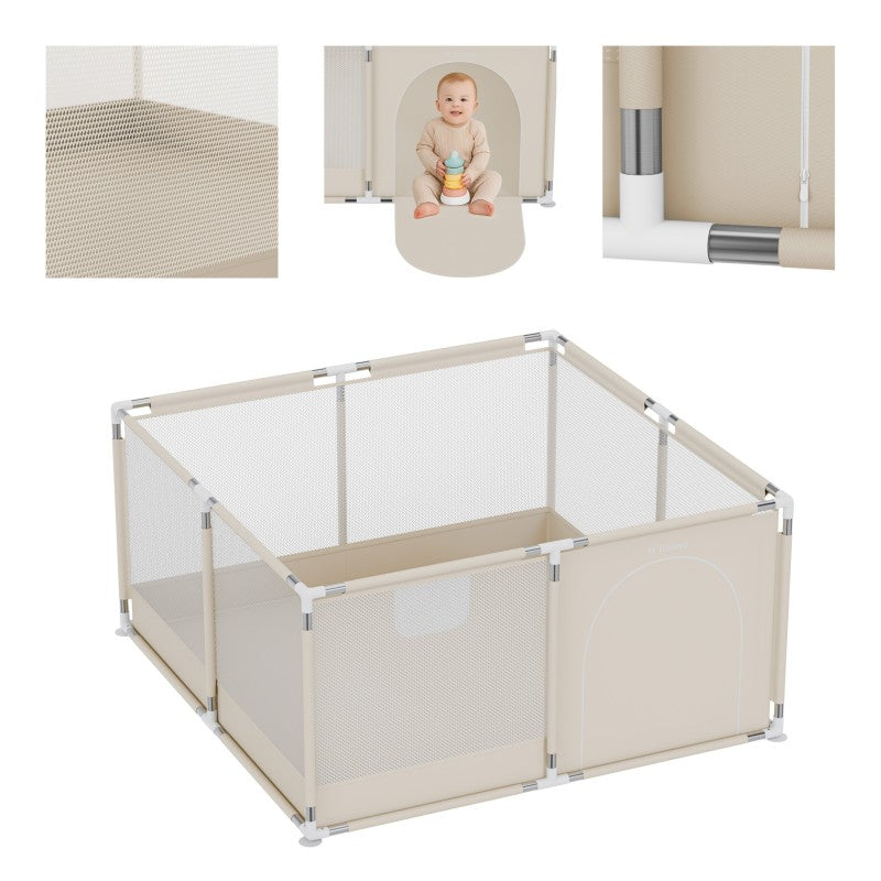 Dječja ogradica za igru Cozy 20 bež - 130 cm