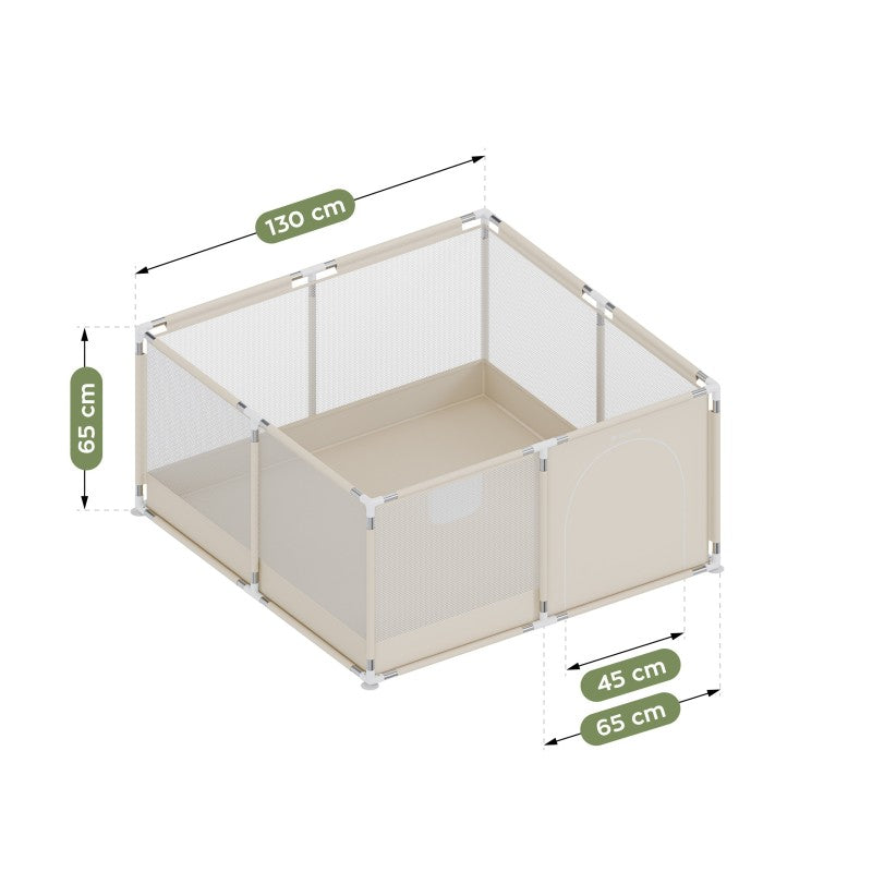 Dječja ogradica za igru Cozy 20 bež - 130 cm