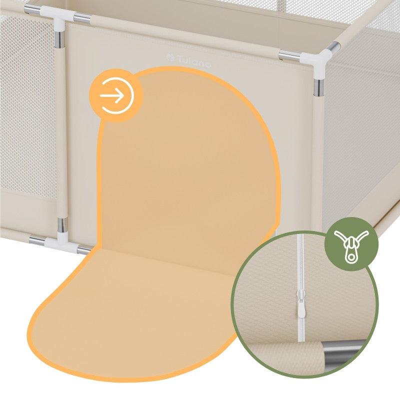 Dječja ogradica za igru Cozy 20 bež - 130 cm