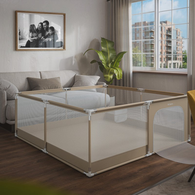 Dječja ogradica za igru Cozy 28 bež - 200 cm
