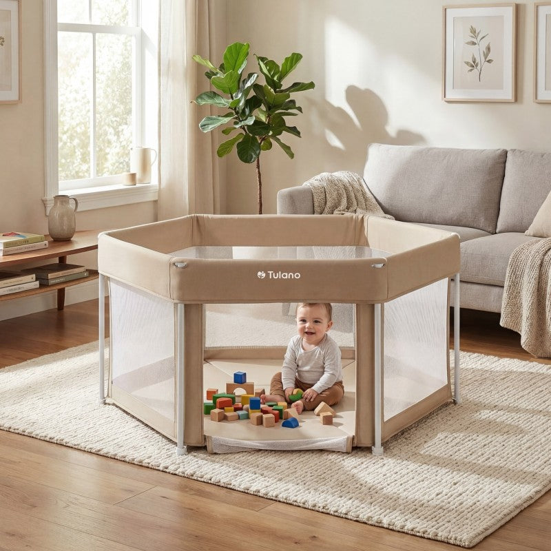 Cozy 30 preklopna dječja ogradica za igru Beige