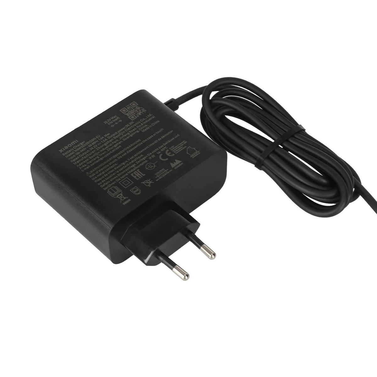 Originalni Xiaomi 4 Lite 2nd Gen punjač za romobil, crni strujni adapter s kabelom, bočni prikaz