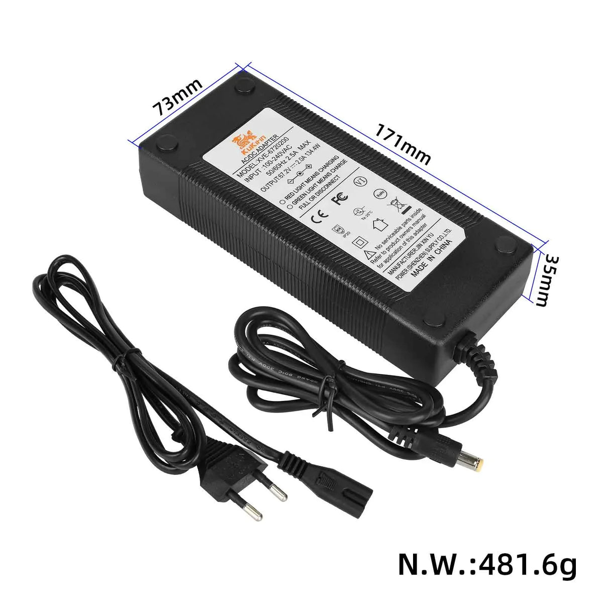 Punjač za Kukirin G4 67.2V 2.0A DC2.1