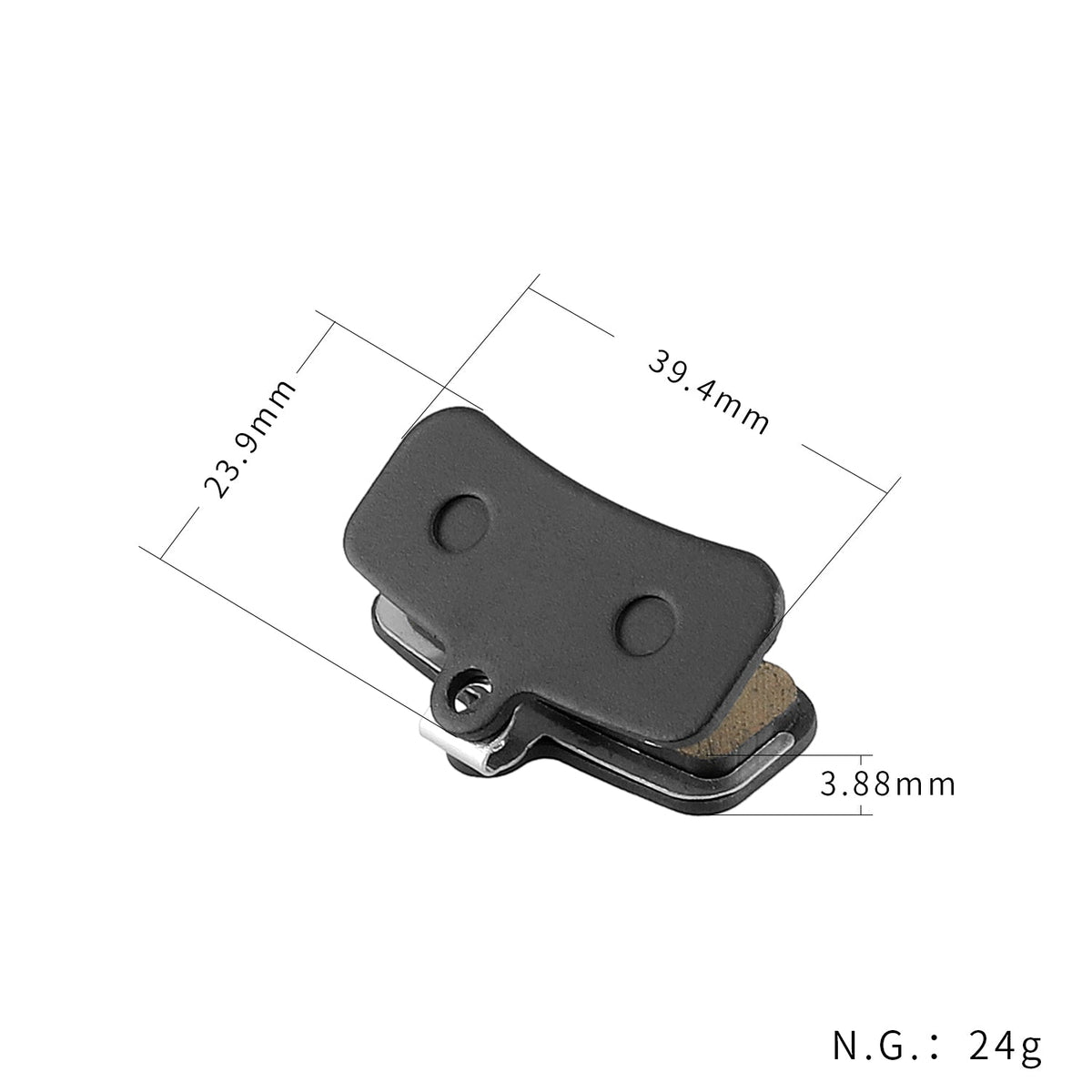 Polumetalne kočione pločice za Shimano Saint M810 M820 Zee M640 s dimenzijama i prikazom profila