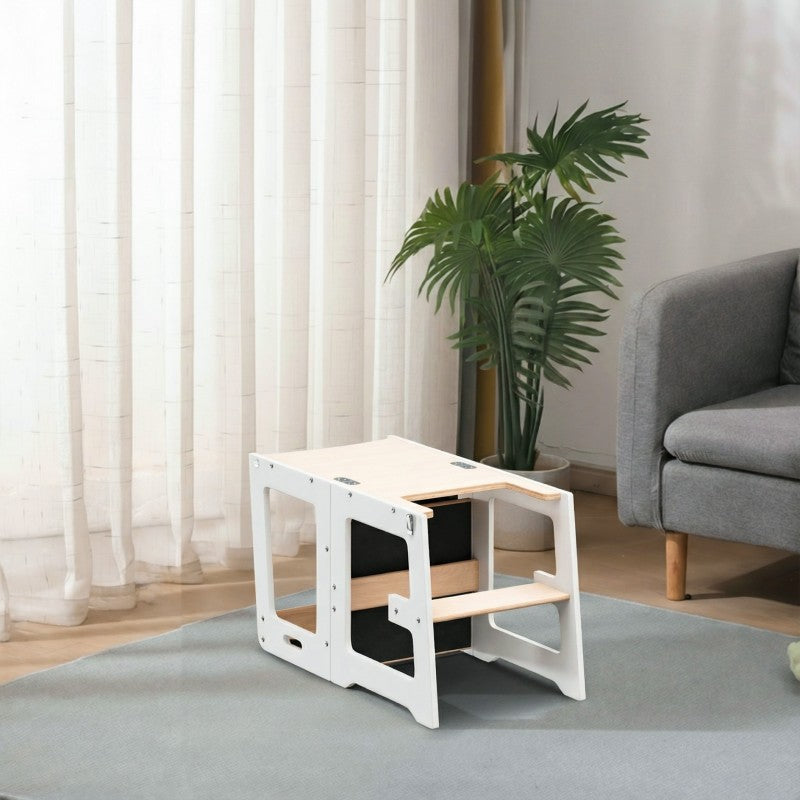 Kuhinjski pomoćnik s funkcijom stola Mooby 35 White-Natural