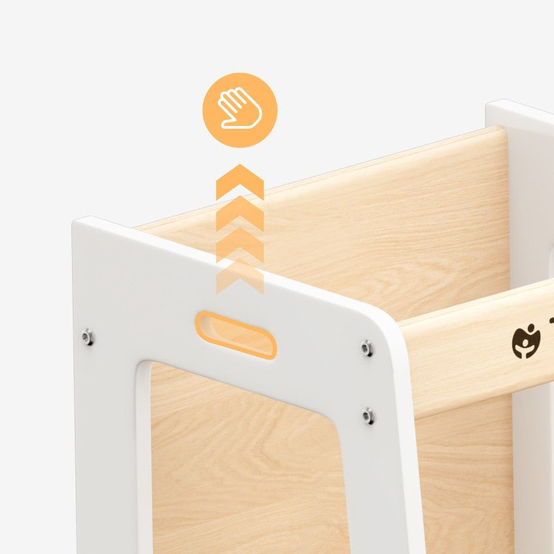 Kuhinjski pomoćnik s funkcijom stola Mooby 35 White-Natural