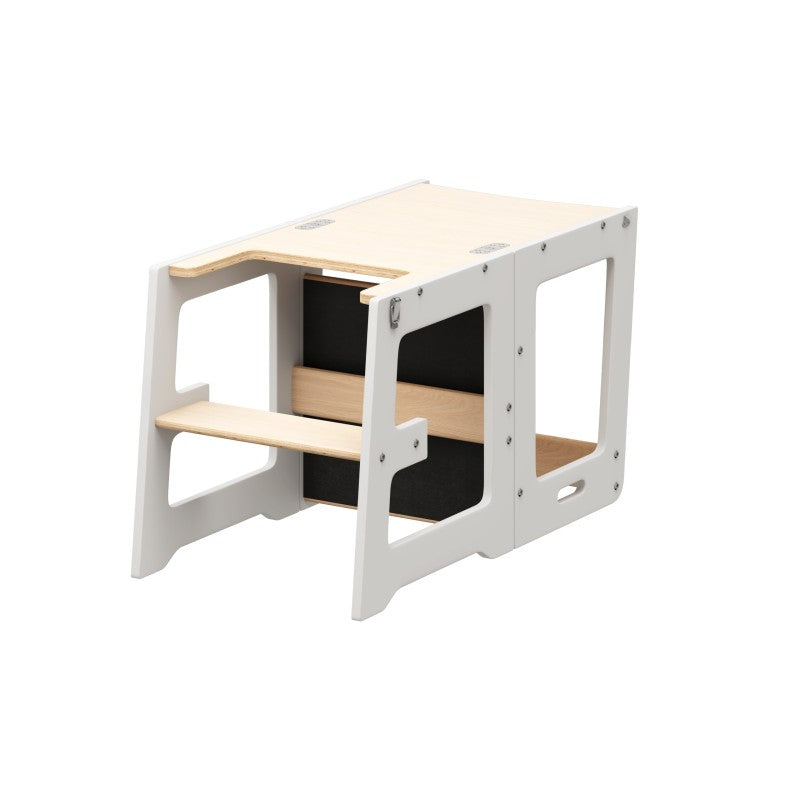 Kuhinjski pomoćnik s funkcijom stola Mooby 35 White-Natural