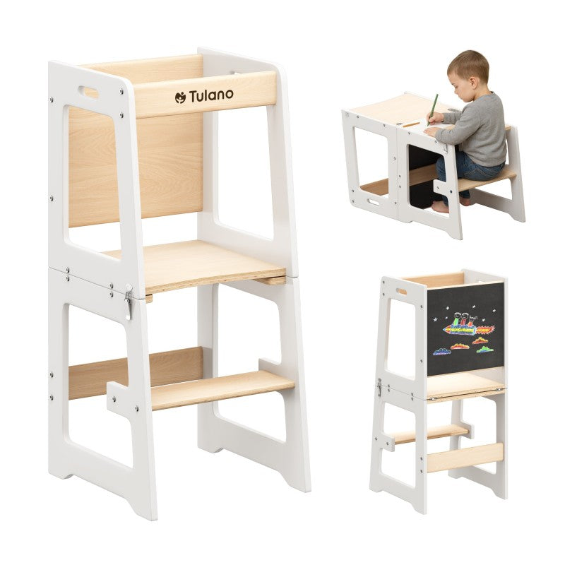 Kuhinjski pomoćnik s funkcijom stola Mooby 35 White-Natural