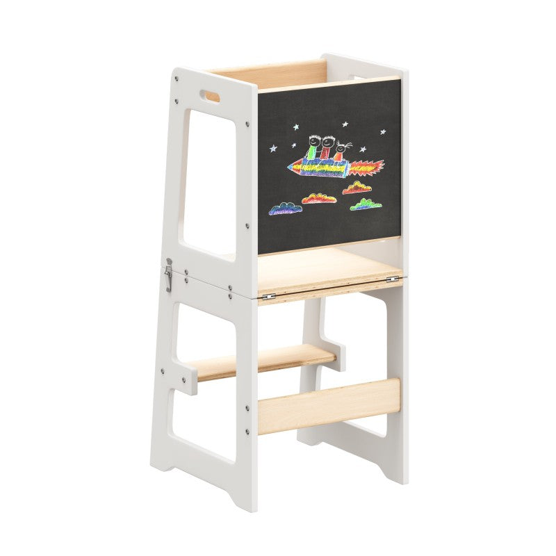 Kuhinjski pomoćnik s funkcijom stola Mooby 35 White-Natural