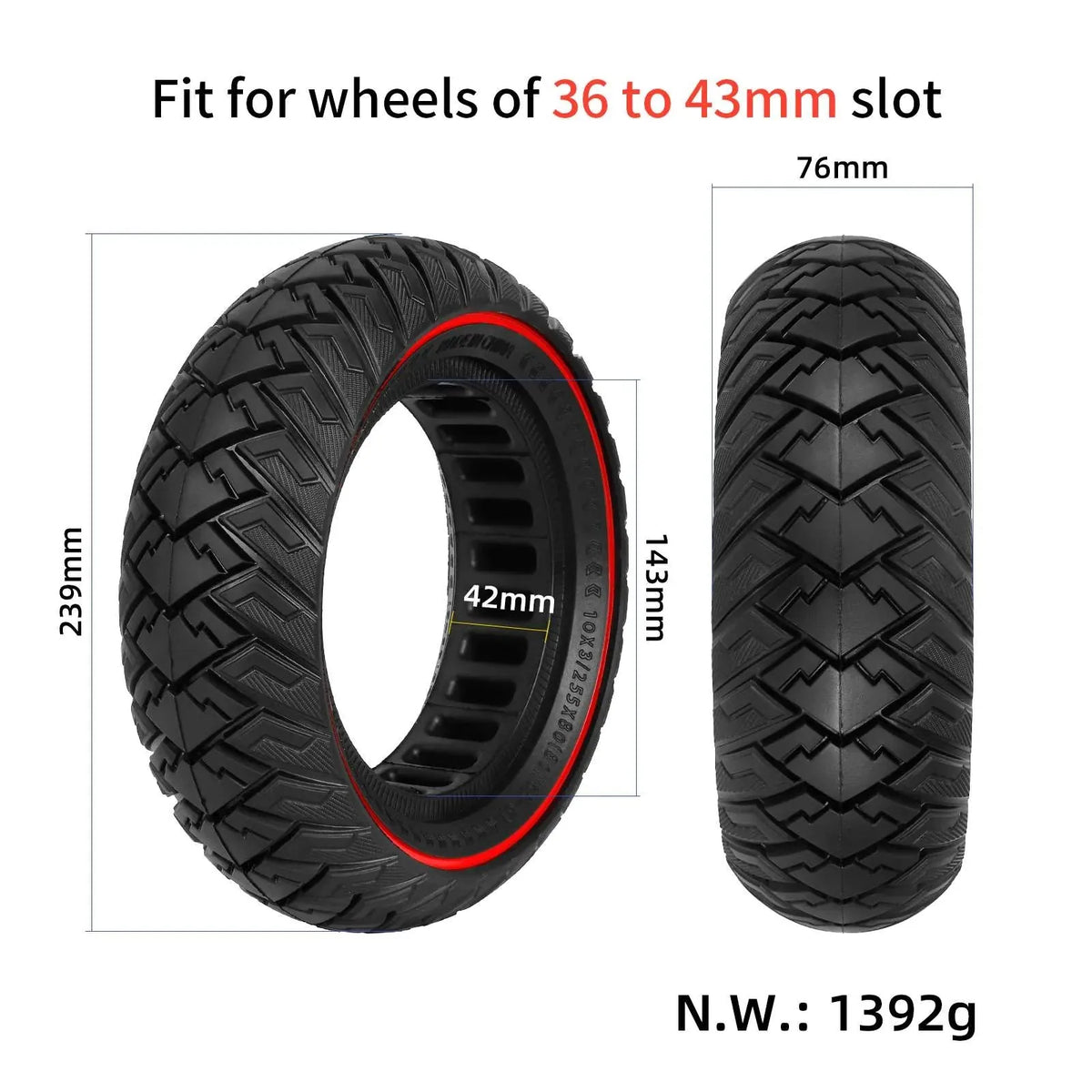 Puna guma 10 x 3 (255x80) za ECO Speed 10x